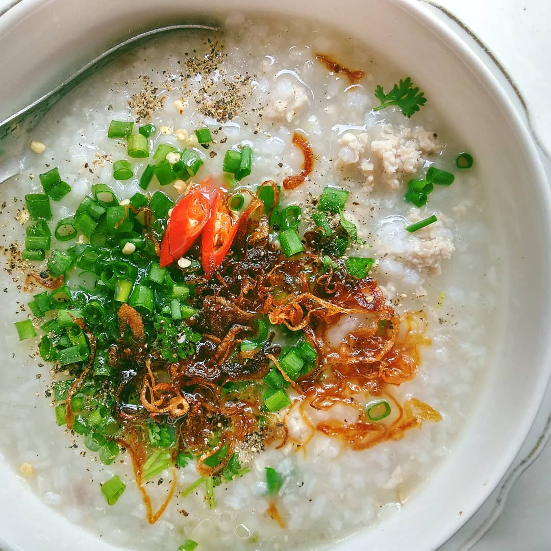 Cháo thịt heo bằm