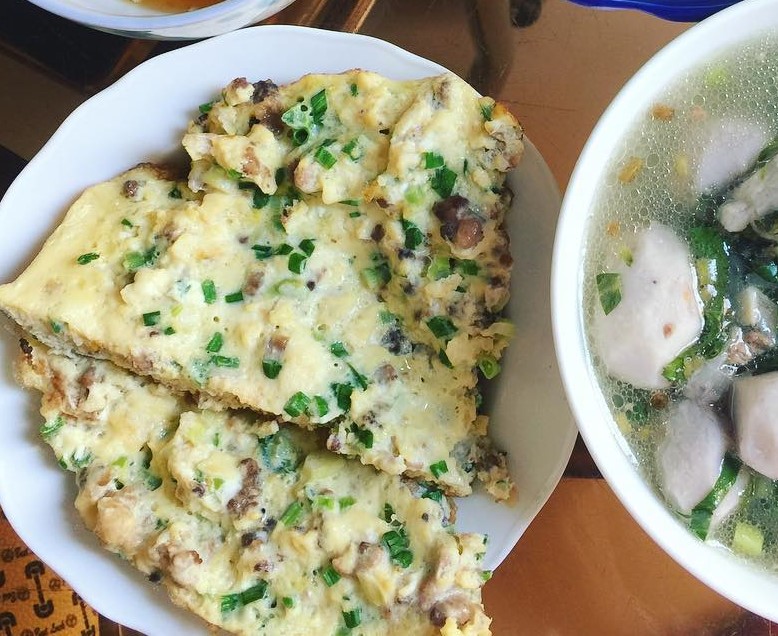 Trứng chiên thịt heo bằm