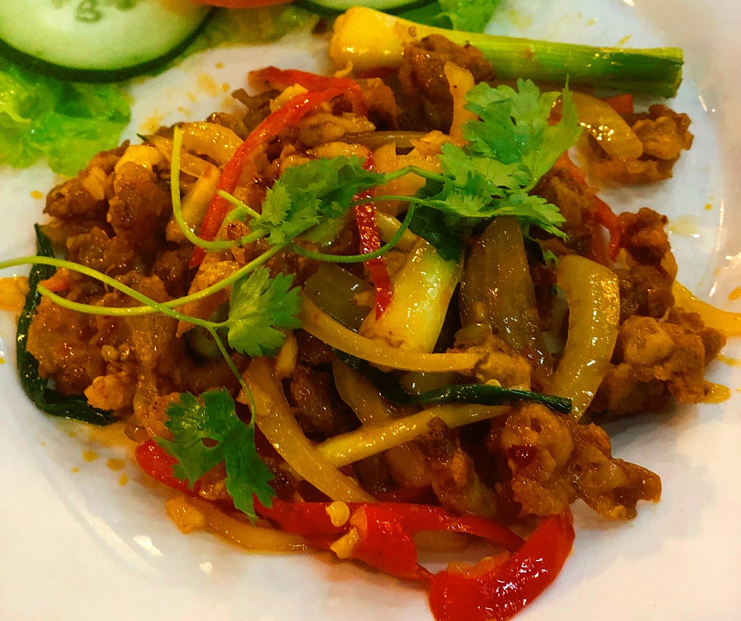 Fried frog