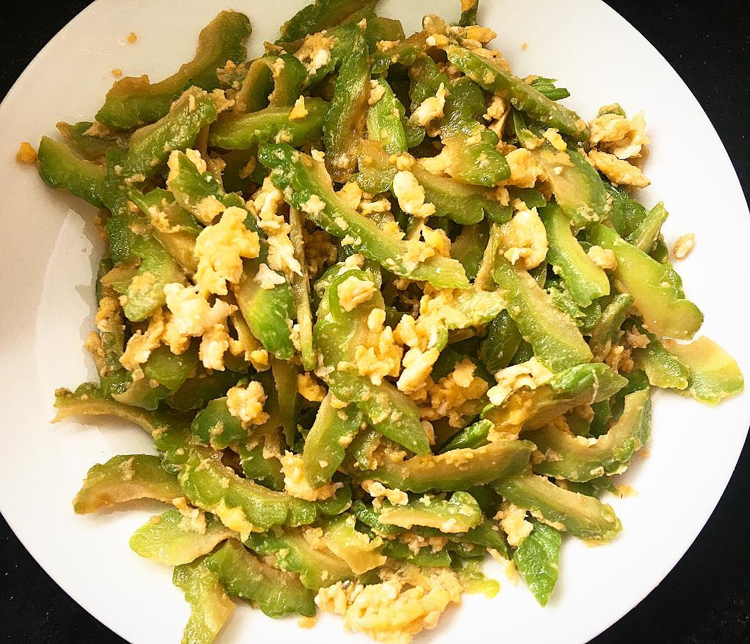 Egg fried bitter melon