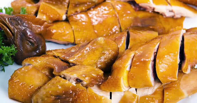Chicken steamed with soy sauce