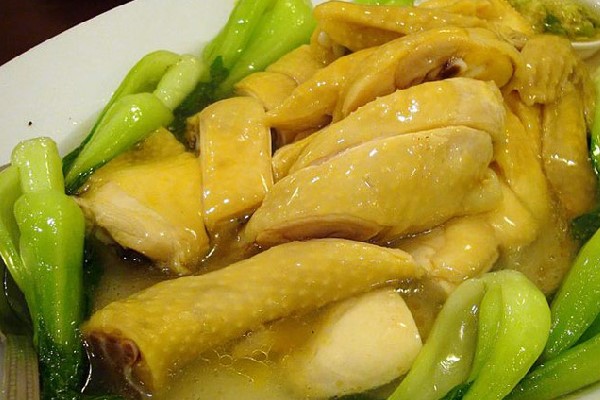 Gà hấp cải thìa