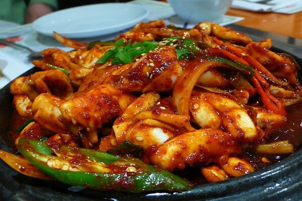 Spicy fried squid