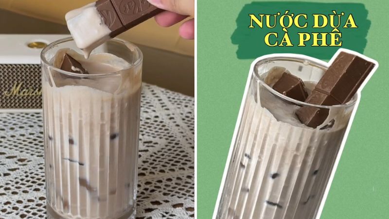 Cách làm nước dừa cà phê vừa mát lạnh vừa thơm béo