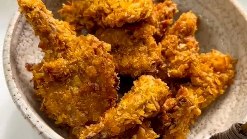 超酥脆的秀珍菇素炸雞