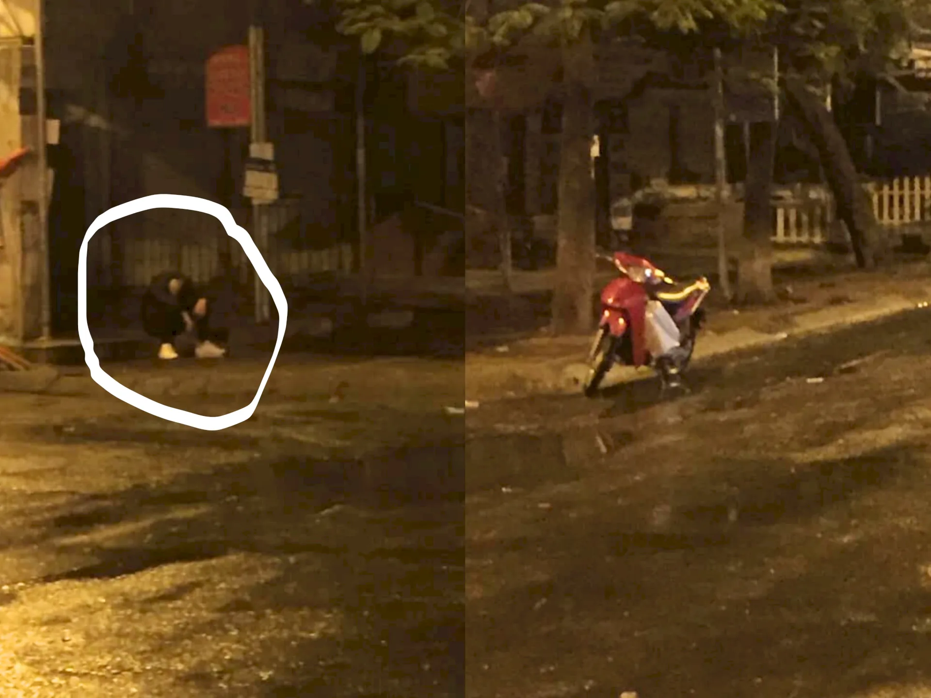 Chàng trai thất tình, ngồi khóc giữa đường lúc mờ sáng